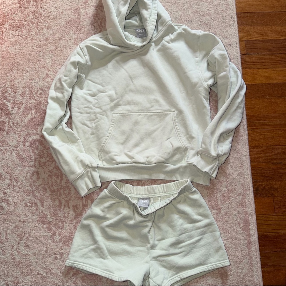 Aritzia TNA Hoodie and Shorts Set
